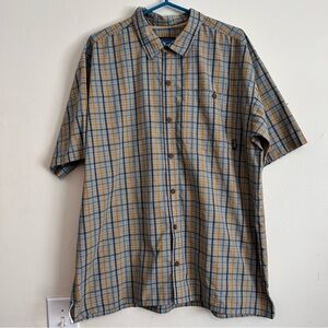 Patagonia Casual Plaid Shirt in Blue and Yellow